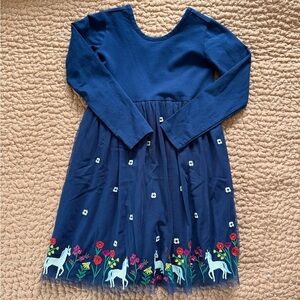 NWOT Hanna Andersson Embroidered Tulle Dress - Size 6-7